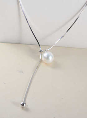 S925纯银百搭DIY光面精致锁骨链