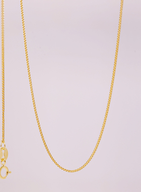 S925纯银四方链粗肖邦链项链