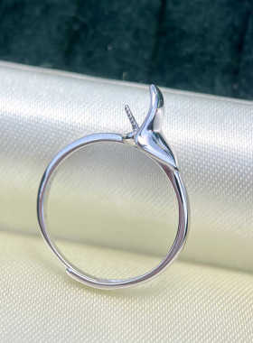 DIYS925纯银简约光滑指环