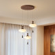 Song's Aesthetic Walnut Color Restaurant Lamp