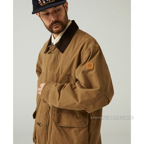 韩国正品代购 PENFIELD 男女同款棉质工作服米色日常服装高级夹克 - 图0