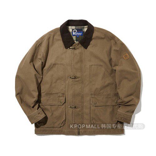 韩国正品代购 PENFIELD 男女同款棉质工作服米色日常服装高级夹克 - 图3