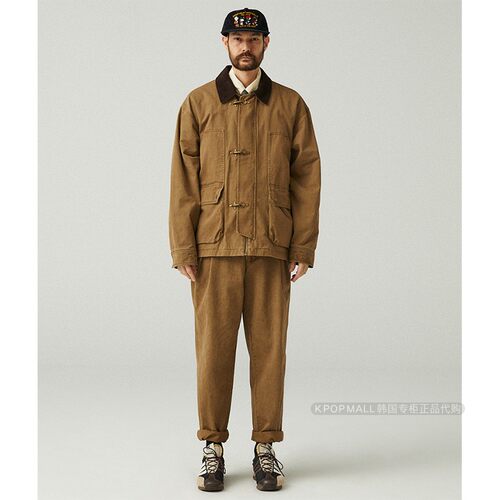 韩国正品代购 PENFIELD 男女同款棉质工作服米色日常服装高级夹克 - 图2