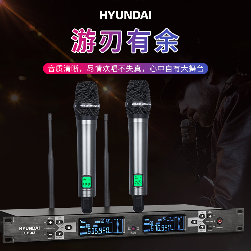 Modern wireless microphone U segment FM home KTV