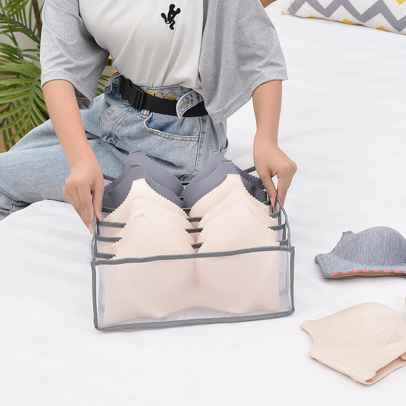 网格内衣收纳盒三件套居家牛仔内裤袜子分隔格装衣物整理抽屉式纱,淘宝优惠券,粉丝福利购,淘宝优惠卷