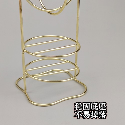 美妆蛋架托多层化妆蛋气垫粉扑收纳多个粉扑晾晒架金属猫咪蛋架 - 图2