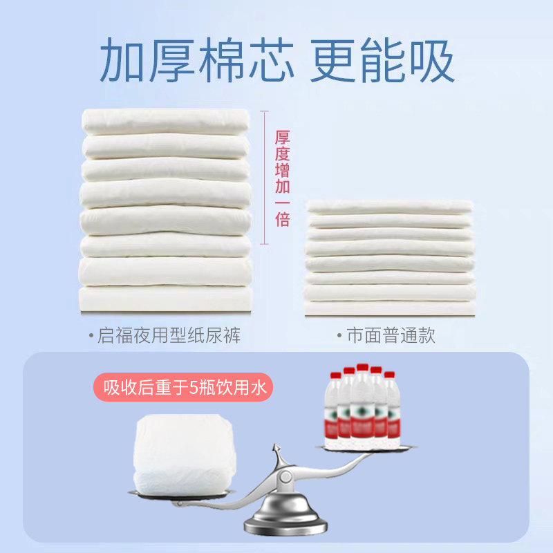 启福成人老年人用男女m号尿不湿 启福成人用纸尿护理用品