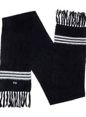 Y-3品牌标识休闲绒线围巾男女