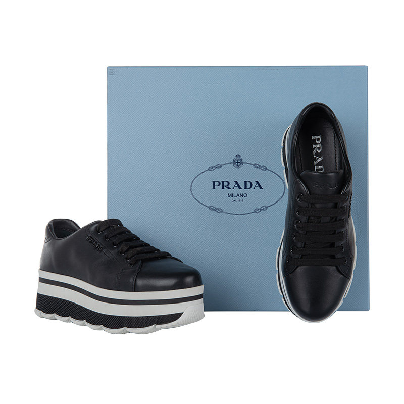 prada /普拉达时尚增高厚底鞋女xy para海外松糕（摇摇）鞋