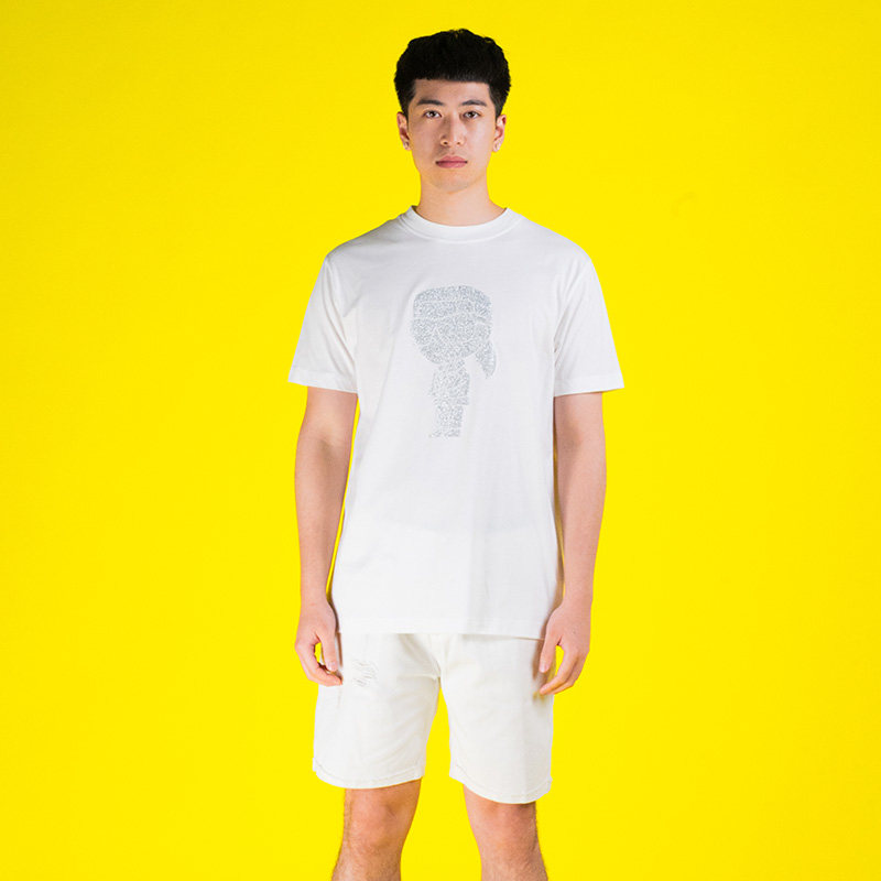Karl Lagerfeld卡尔拉格斐男logo全棉短袖T恤男士2025春夏XY推选,淘宝优惠券,粉丝福利购,淘宝优惠卷