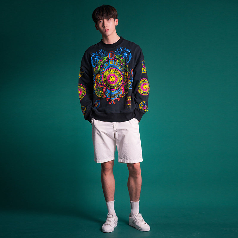 versace /范思哲印花字母logo卫衣 para海外卫衣