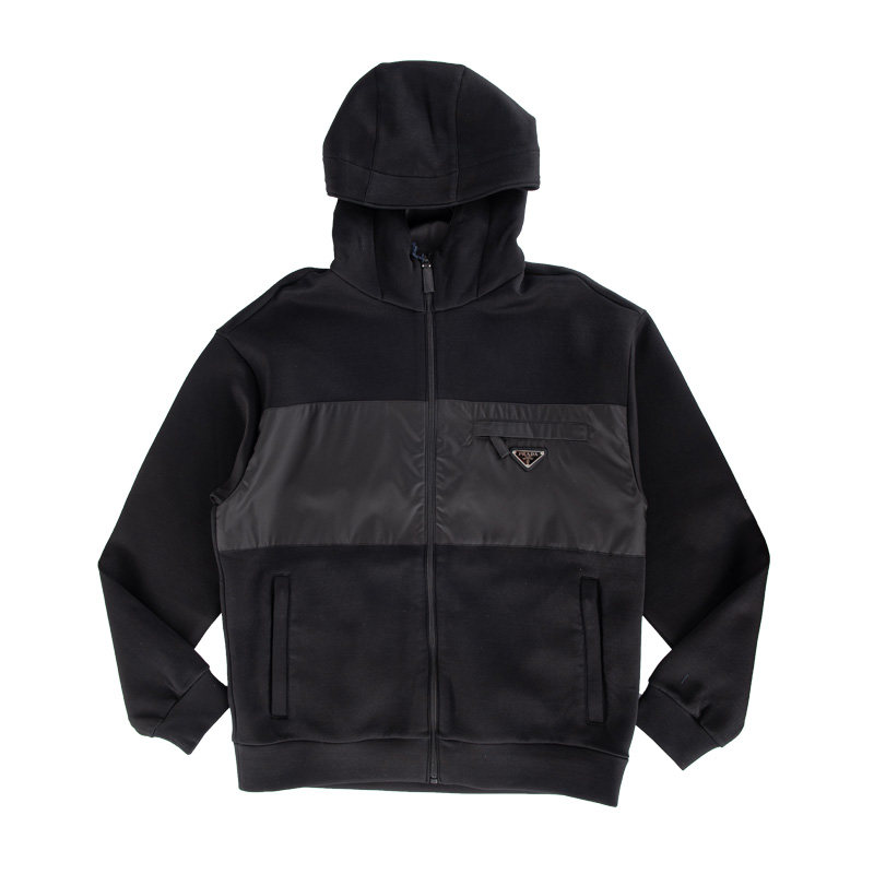 prada /普拉达男士连帽拼接20夹克 para海外夹克