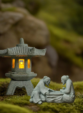 仿真国风景观小石亭摆件园艺花卉盆景造景小亭子鱼缸装饰小摆设