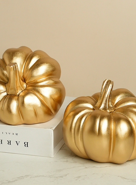 欧式轻奢金色南瓜树脂小摆件