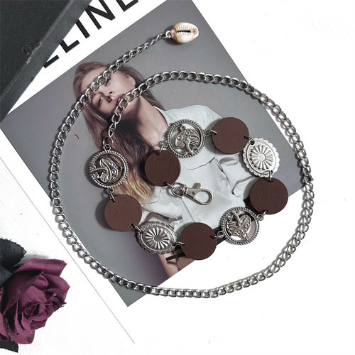 2025新款小众设计腰链女胯部装饰连衣裙子长衬衫高级感金属细腰带 - 图0