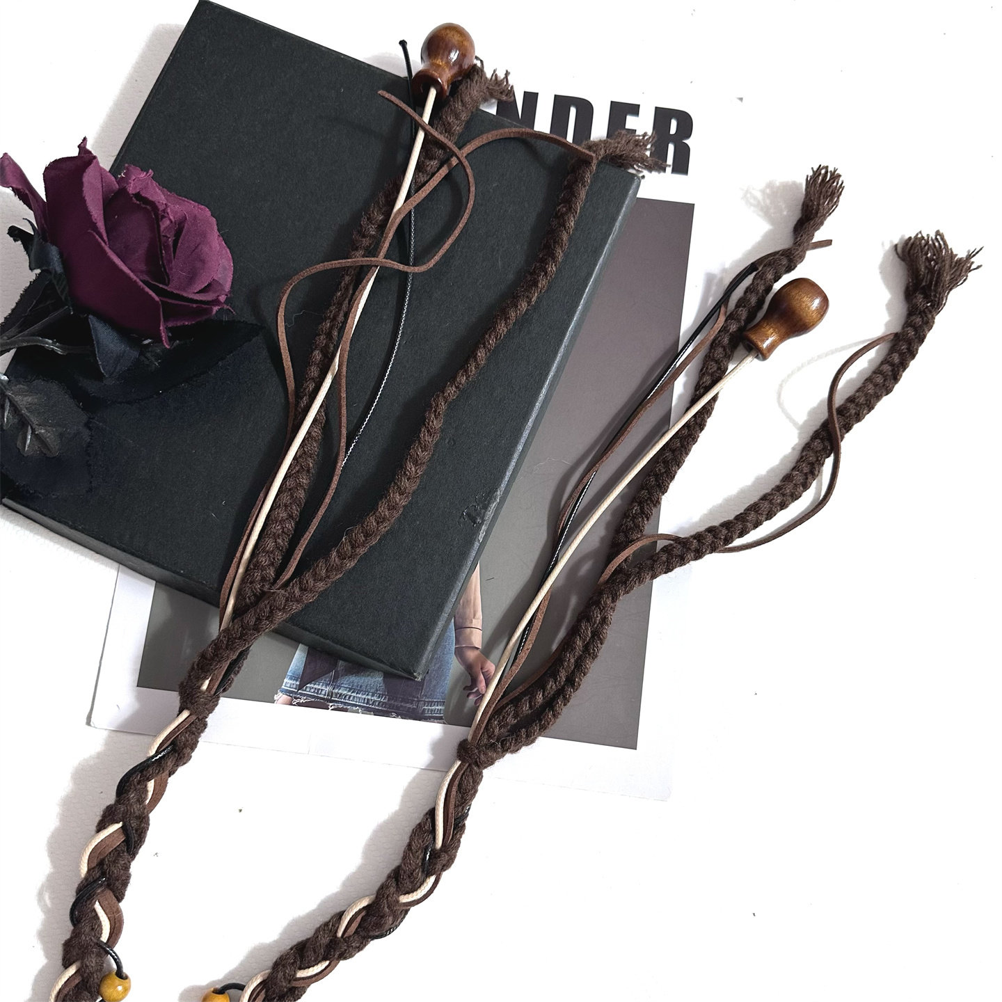 民族风编织流苏腰链女款复古高级感装饰腰绳配牛仔裤腰带腰间配饰,淘宝优惠券,粉丝福利购,淘宝优惠卷