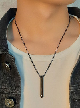 宠物骨灰钛钢小瓶子项链空心吊坠