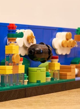 游戏场景积木马里奥趣味装饰摆件