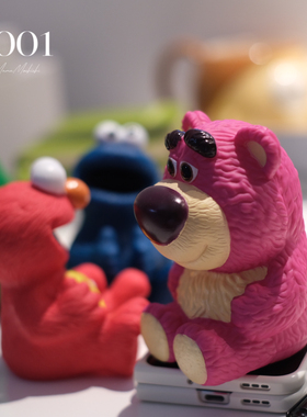 草莓熊仔存钱罐模型公仔装饰摆件