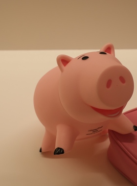 火腿猪存钱罐小猪公仔摆件礼物