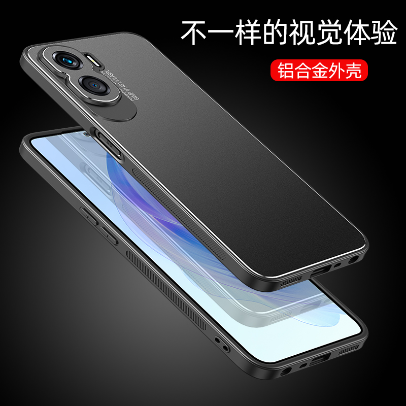 适用香港华为荣耀90Lite手机壳Honor90青春版国际5G保护金属套CRT一NX1镜头全包CRTNX1外壳男女生防摔软边硬-图1