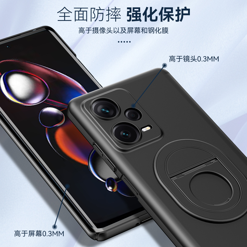 适用香港版小米POCOF5手机壳POCO保护F5支架套硬壳全包镜头POCF防摔xiaomi指环P0C0F5男女PCOF国际外壳新款潮 - 图3