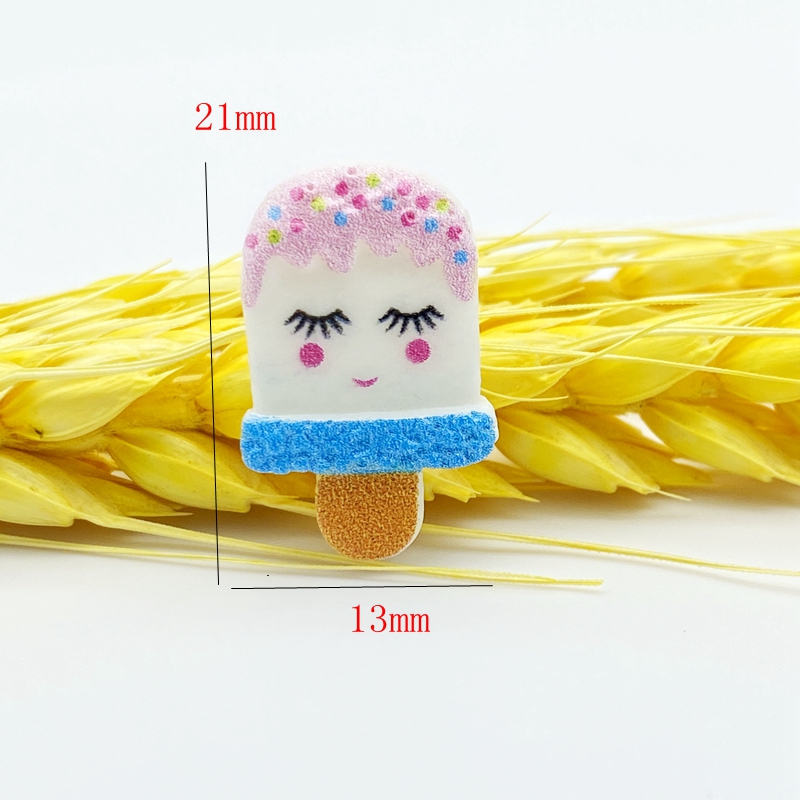 20Pcs Cute Mini Cake Ice Cream Popsicle Flat Back Resin Cabo - 图2