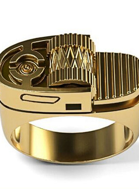 华杰    跨境配饰新款热卖指环饰品欧美风打火机戒指造型