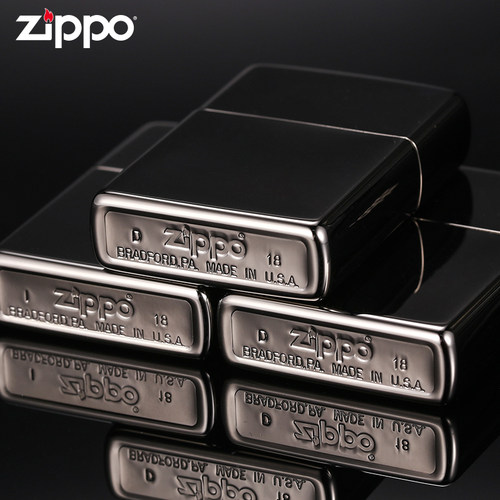 zippo正品打火机黑冰150ZL标志镜面防风煤油刻字原装送男朋友礼物 - 图3