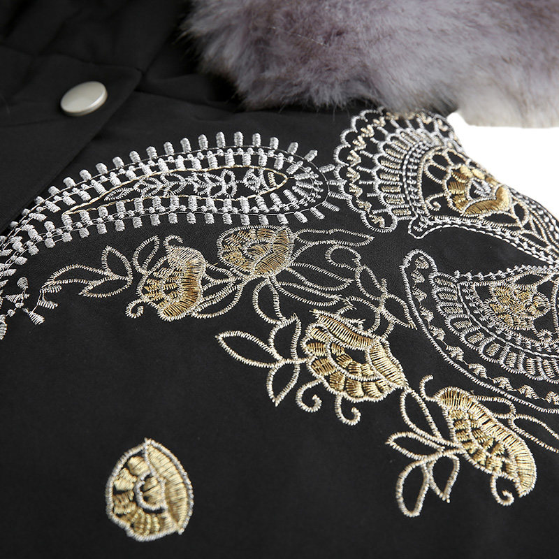 裂帛中长款2020年新款冬季风白鸭绒 裂帛立天羽绒服