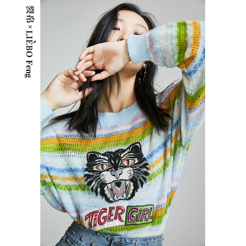 裂帛liebofeng2020秋季新款针织衫 裂帛华卉毛针织衫