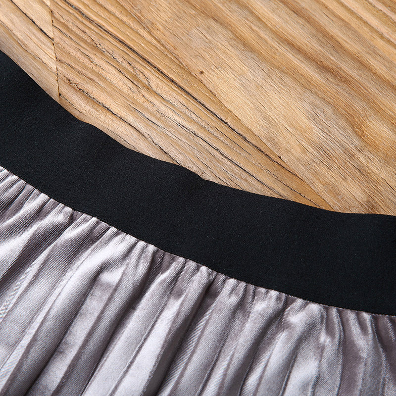 裂帛丝绒女中长款2020春装半身裙 裂帛立天半身裙