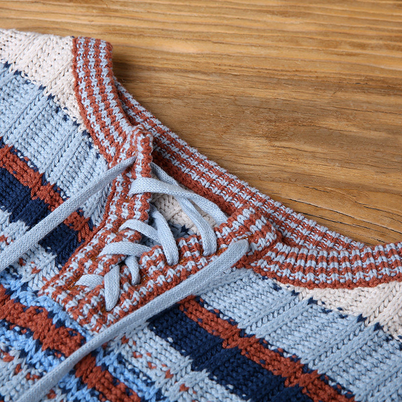 裂帛2019新款春装时髦圆领系绳毛衣 裂帛立天毛衣