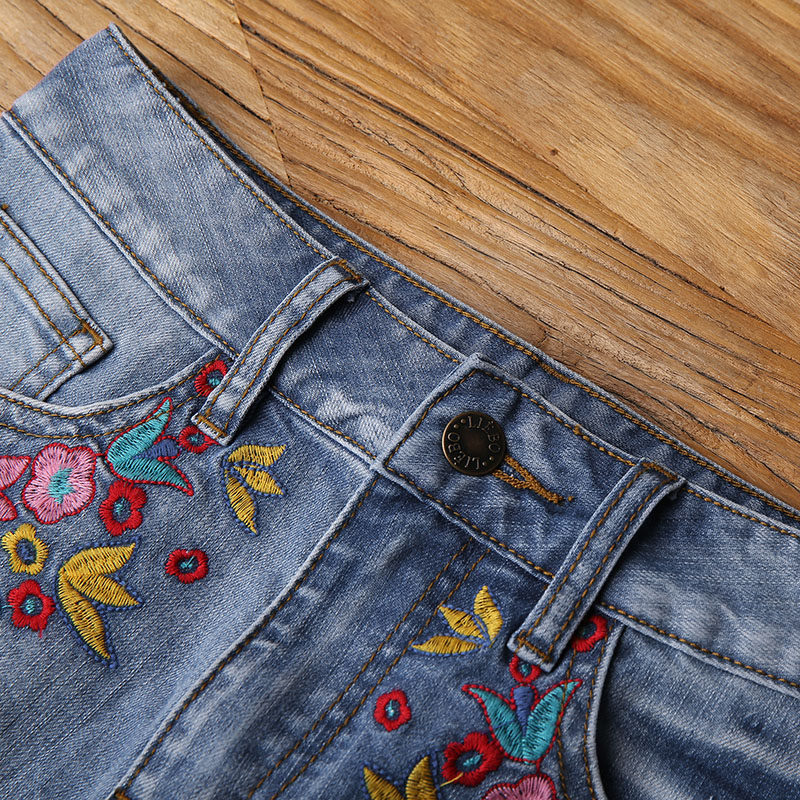  裂帛立天牛仔裤