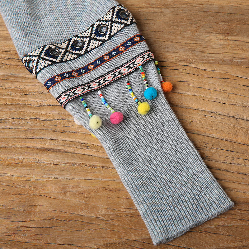 裂帛2019秋季新款冷淡风v领开衫 裂帛立天毛针织衫