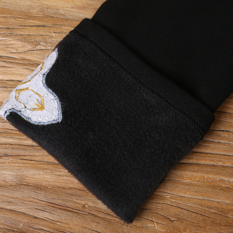 裂帛2020春款新款刺绣修身打底裤子 裂帛立天休闲裤