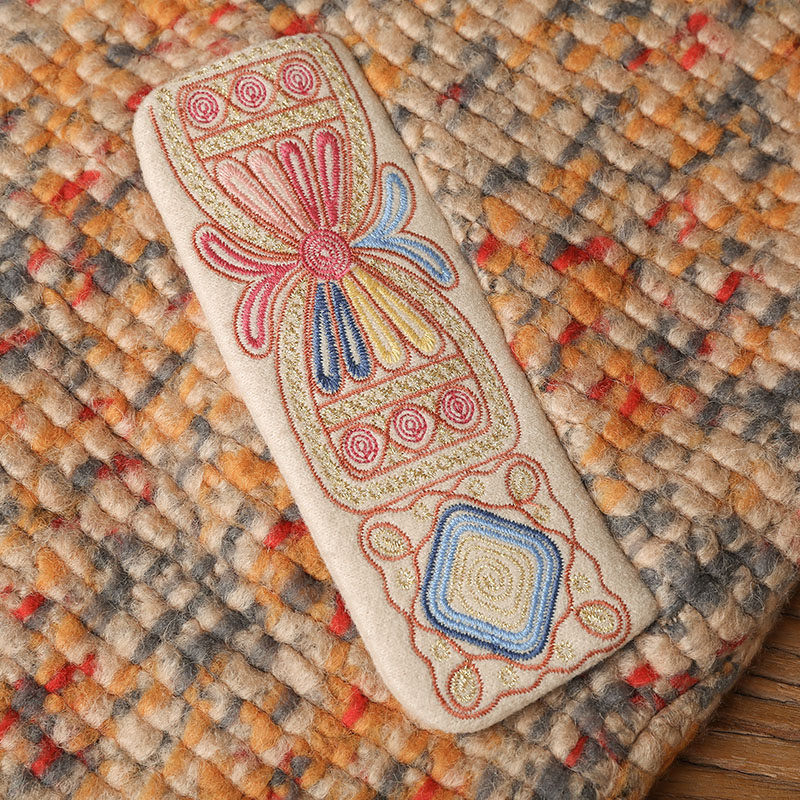 裂帛2019冬秋新款翻领精工刺绣甜美 裂帛玉茗毛呢外套