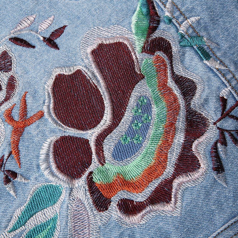 裂帛2019春装新款文艺刺绣女短外套 裂帛立天短外套