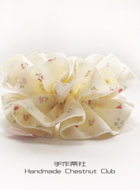 碎花小清新布艺印花大肠圈夏季新款少女马尾皮筋圈头绳现货