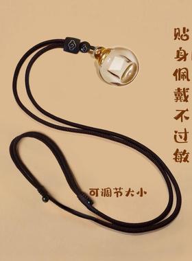 天然白水晶嘎乌盒吊坠空心透明舍利瓶观音瓶护身符项链可打开礼物