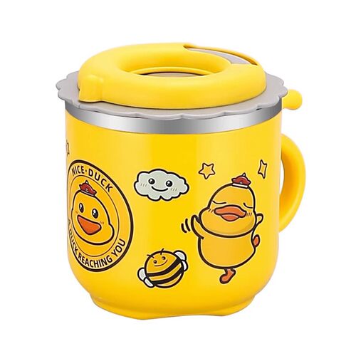 儿童水杯家用不锈钢防摔带吸管奶瓶喝奶饮水杯子幼儿园宝宝牛奶杯 - 图3