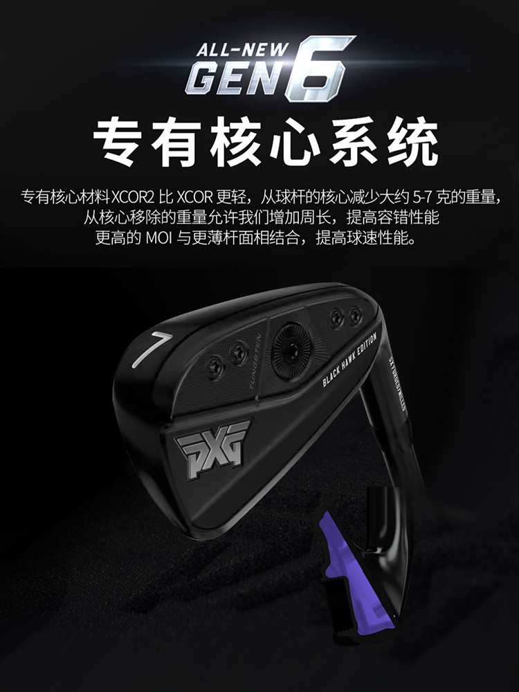 PXG高尔夫球杆男士铁杆组23新款GEN6 0311P高容错远距离黑鹰限定 - 图2