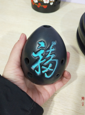 黑陶工艺品乐器摆件节日工艺品