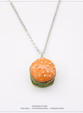 可爱童趣项链汉堡男女搞怪创意