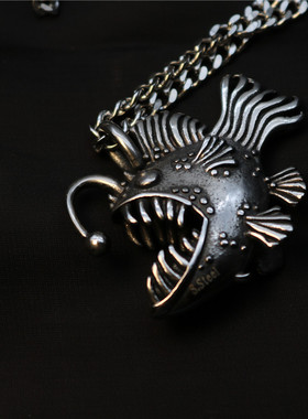 鮟鱇鱼钛钢项链2021不退色街舞