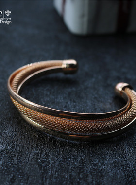 森系玫瑰金冷淡风网红同款手环