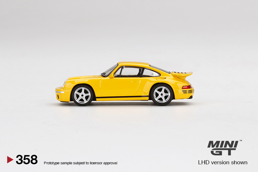 MINIGT 1:64 保时捷911 RUF 鲁夫 CTR 黄色合金汽车模型 - 图2