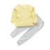 Bộ đồ lót bé gái cotton nhỏ cho bé gái mùa thu quần áo cotton ấm áp 3 bộ đồ ngủ dài tay hai mảnh 1-2 tuổi - Quần áo lót thoi trang tre em cao cap Quần áo lót