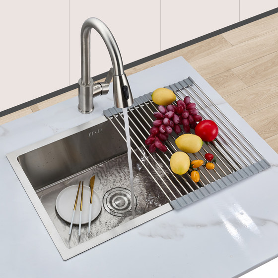 Kitchen stainless steel sink single sink small size embedded bar counter Taichung undercounter basin handmade vegetable sink large single sink