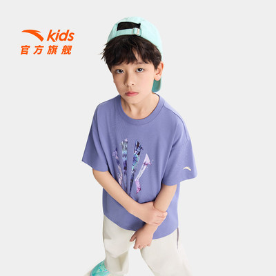 欧文系列安踏儿童短T男童篮球短袖衫